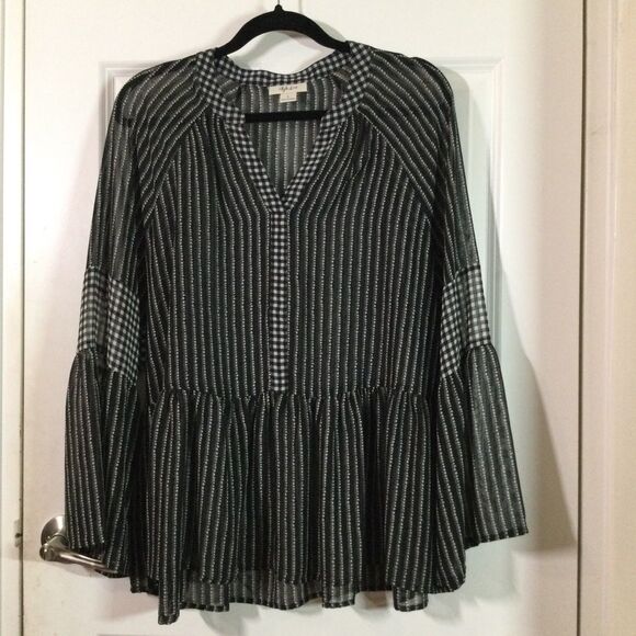 Style & Co. boho sheer blouse - Picture 1 of 5